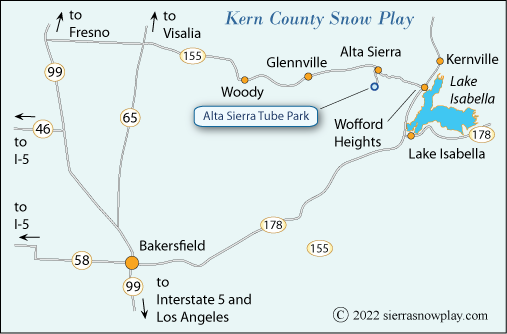 Kern County snow play map