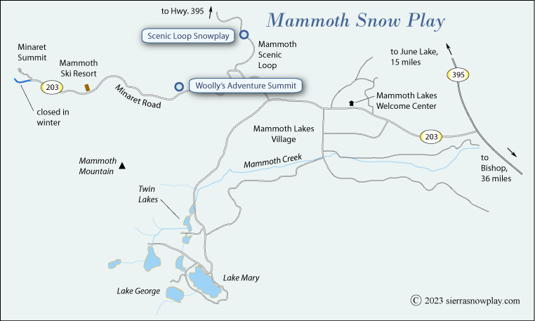 MAMMOTH snow play map